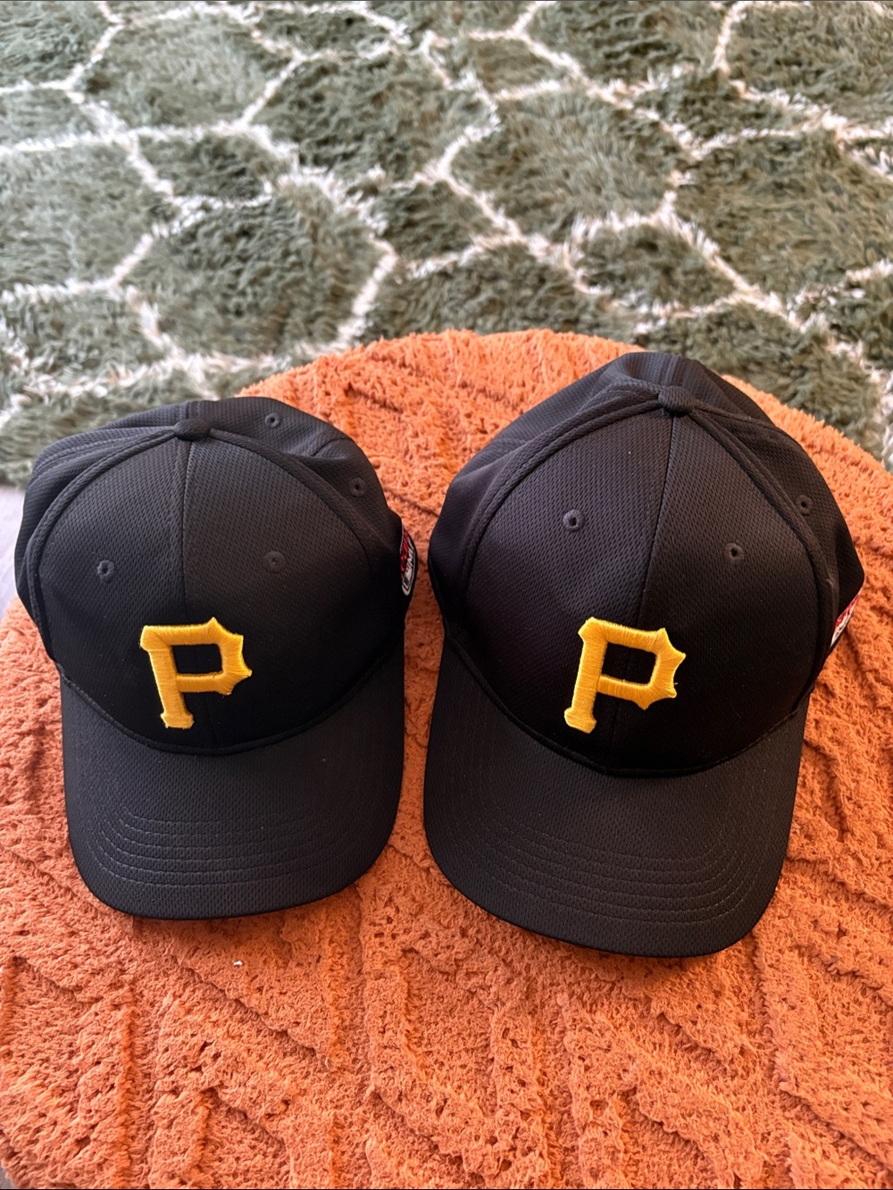 Black Pittsburgh 'P' Kids and Adult Baseball Cap with Yellow Logo